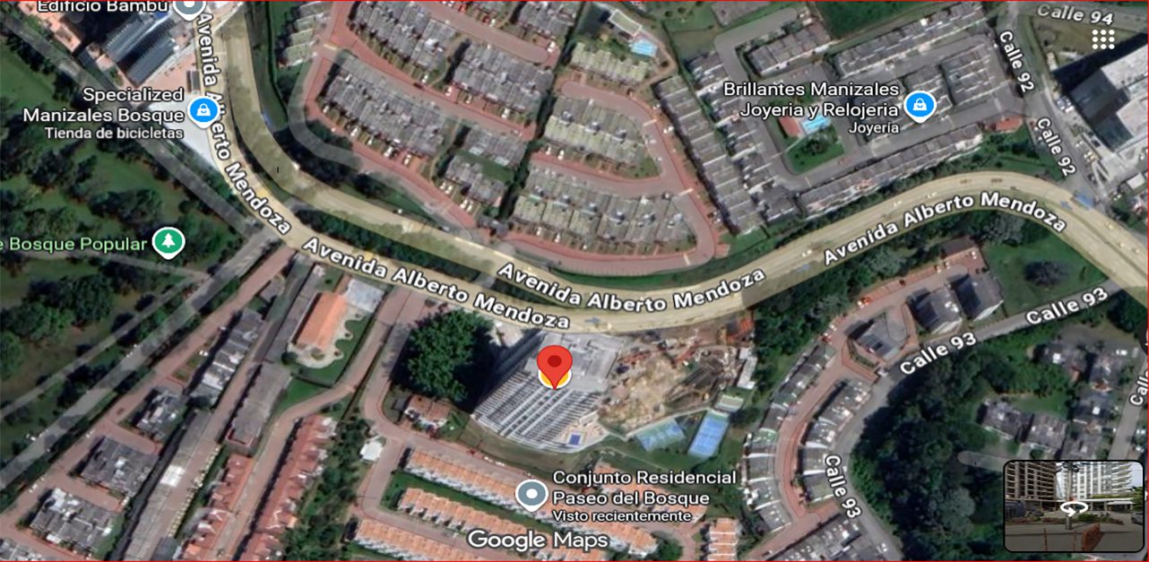 mapa-direccion-propiscinas-paseo del bosque-manizales